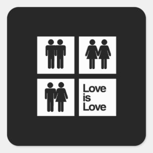 Love is Love Blocks Square Sticker