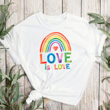 "Love Is Love" Bright Colour Rainbow Gay Pride Pos