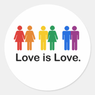 Love is Love. Classic Round Sticker