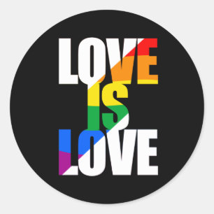 LOVE IS LOVE CLASSIC ROUND STICKER