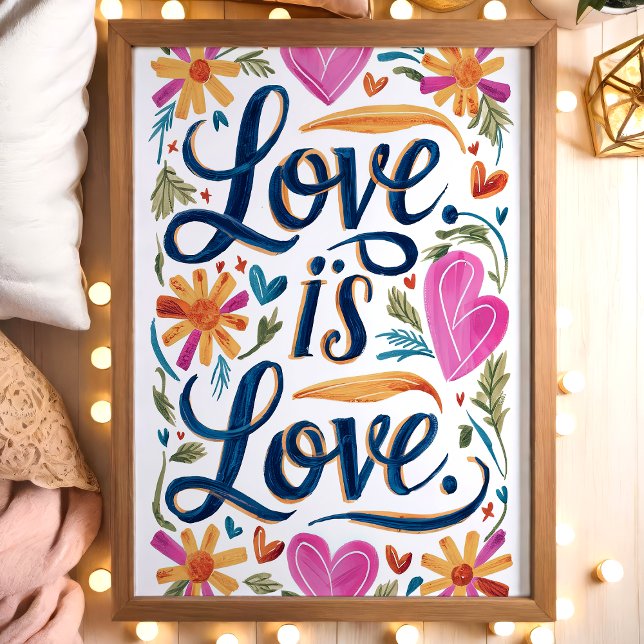 Love is Love Colourful LGBTQ Wall Art (Creator Uploaded)