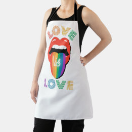 Love is Love Cool Colorful LGBTQ Pride Month Apron