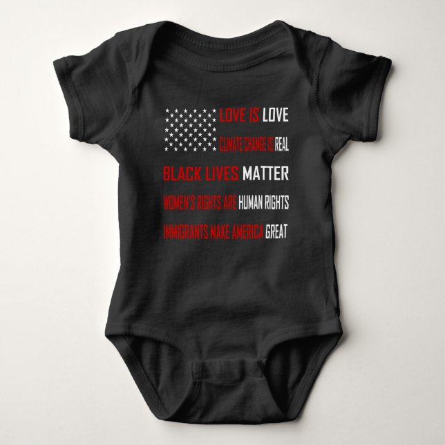 Love is Love Dark Baby Bodysuit (Front)