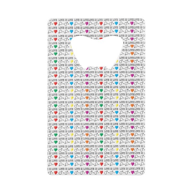 LOVE is LOVE equality quote in rainbow colours (Front)