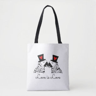 Love Is Love Gay Parrots Tote Bag