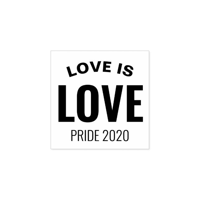 Love is love Gay Pride Custom Rubber Stamp (Imprint)