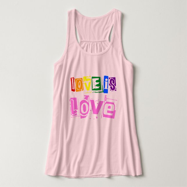 Love is Love Gay Pride Equality Support LGBTQ Singlet (Design Front)
