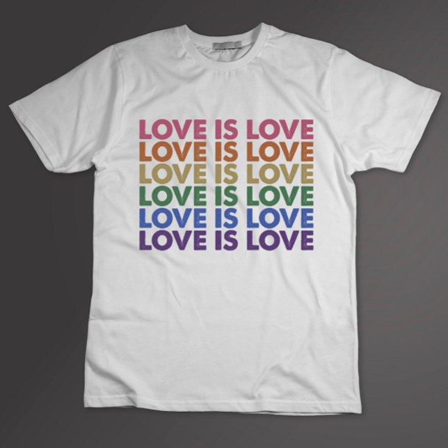 Love Is Love Gay Pride LGBT Ally Rainbow LGBTQ T-Shirt (Creator Uploaded)