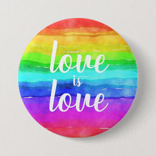 Love is Love Gay Pride Rainbow Button