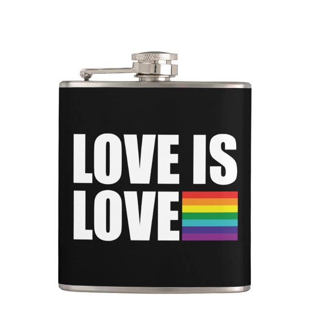 Love is Love Hip Flask (Front)