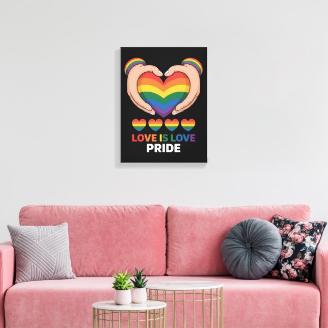 Love is Love LGBQT Canvas Print (Insitu(LivingRoom))