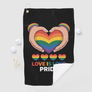 love is love lgbqt golf towel