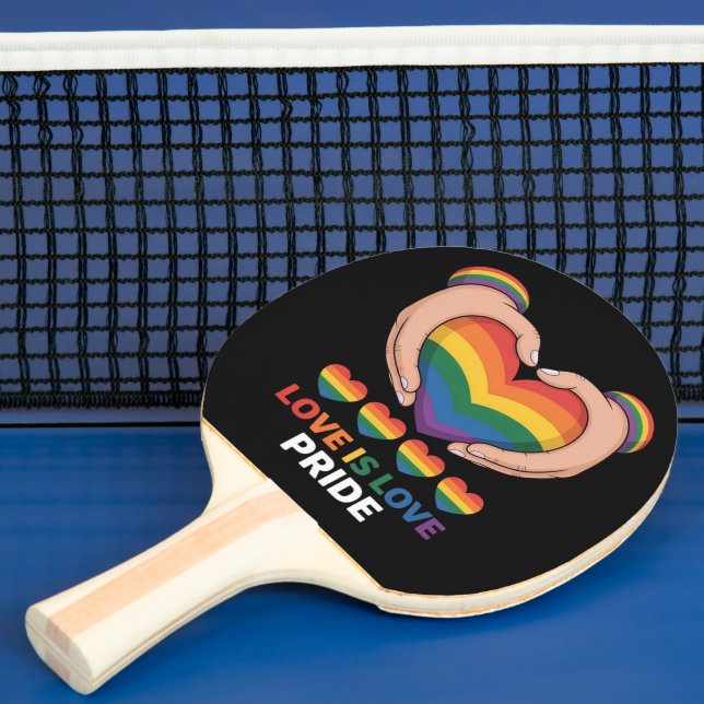 Love is Love LGBQT Ping Pong Paddle (Insitu)