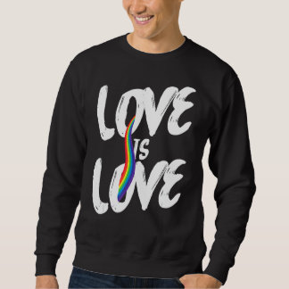 Love Is Love Lgbt Flag Gay Lesbian Subtle Pride Sweatshirt