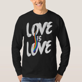 Love Is Love Lgbt Flag Gay Lesbian Subtle Pride T-Shirt