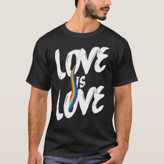 Love Is Love Lgbt Flag Gay Lesbian Subtle Pride T-Shirt