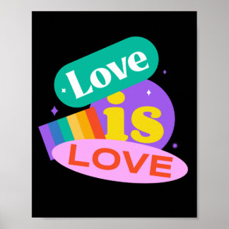 Love is love. LGBT+Pride. Poster