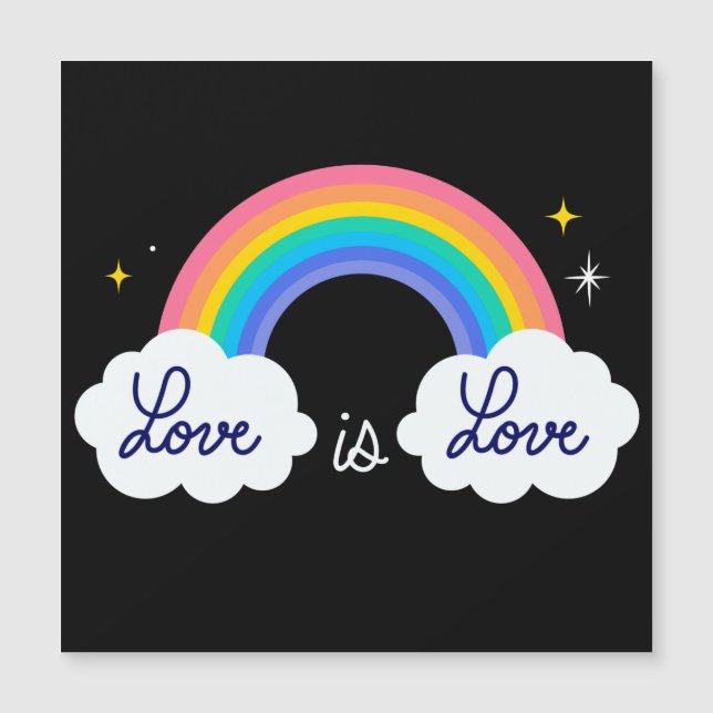 Love is love. LGBT+pride. Rainbow  Car Magnet (Front)