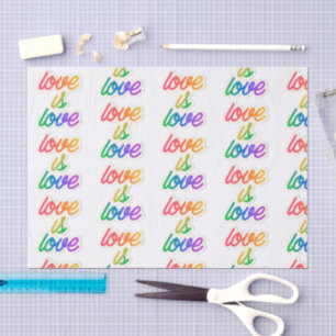 Love is love LGBT Tissue Paper