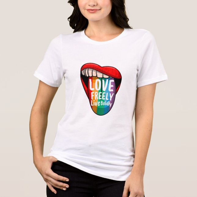 Love Is Love LGBTQ Pride Graphic Tee (Front)