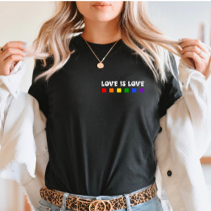 Love is Love Minimalist Pride Rainbow T-Shirt