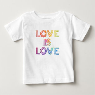 Love is Love   Modern Stripes Baby T-Shirt