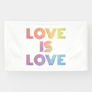 Love is Love   Modern Stripes Banner
