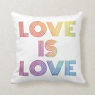 Love is Love   Modern Stripes Cushion