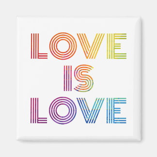 Love is Love | Modern Stripes Magnet