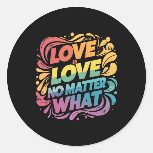 Love Is Love No What Sticker  (Front)