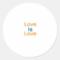 Love is love orange blue colourful pride LGBTQ gay
