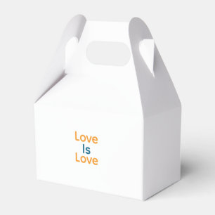 Love is love orange blue colourful pride LGBTQ gay Favour Box