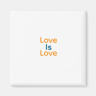 Love is love orange blue colourful pride LGBTQ gay Magnet