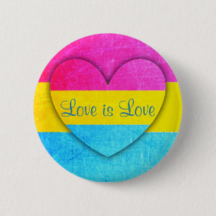 Love is Love Pansexual Flag Button