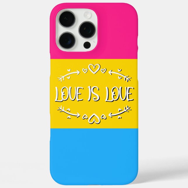 Love is Love Pansexual Pride Flag Case-Mate iPhone Case (Back)