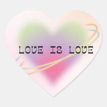 Love Is Love Pastel Heart Sticker
