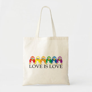 Love Is Love: Penguins Tote Bag