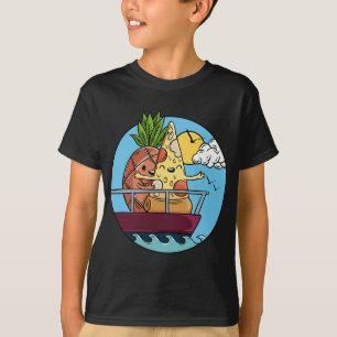 Love Is Love Pineapple Pizza Forbidden Valentines  T-Shirt