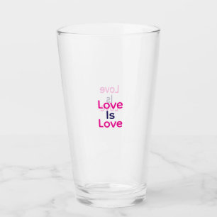 Love is love pink purple colourful pride LGBTQ gay Glass