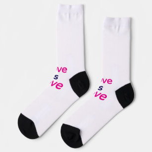 Love is love pink purple colourful pride LGBTQ gay Socks