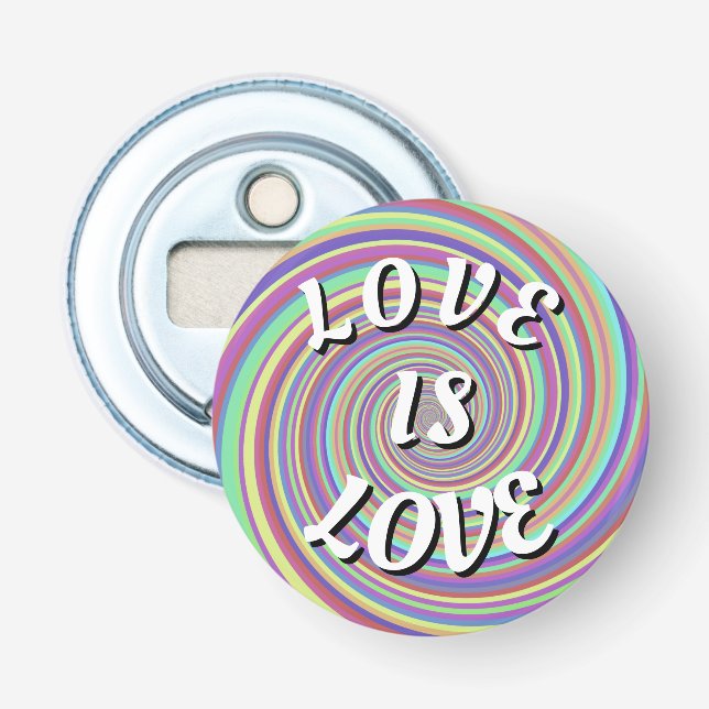 Love Is Love Pride  Bottle Opener (Front)