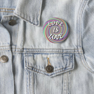 Love Is Love Pride Button
