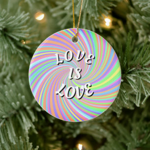 Love Is Love Pride Ceramic Tree Decoration