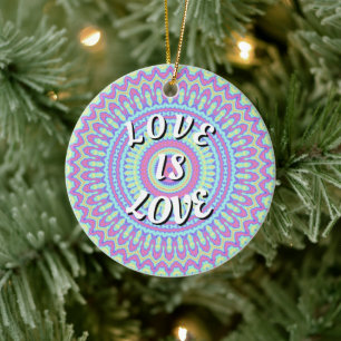 Love Is Love Pride Ceramic Tree Decoration