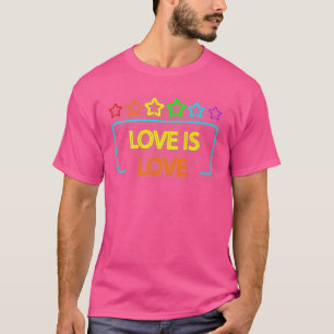 Love Is Love Pride Day Peace Day LGBTQ Pride Mont T-Shirt