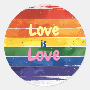 Love is Love, Pride design Classic Round Sticker