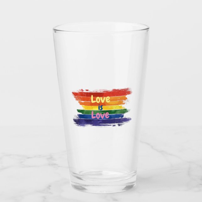 Love is Love, Pride design Glass (Front)
