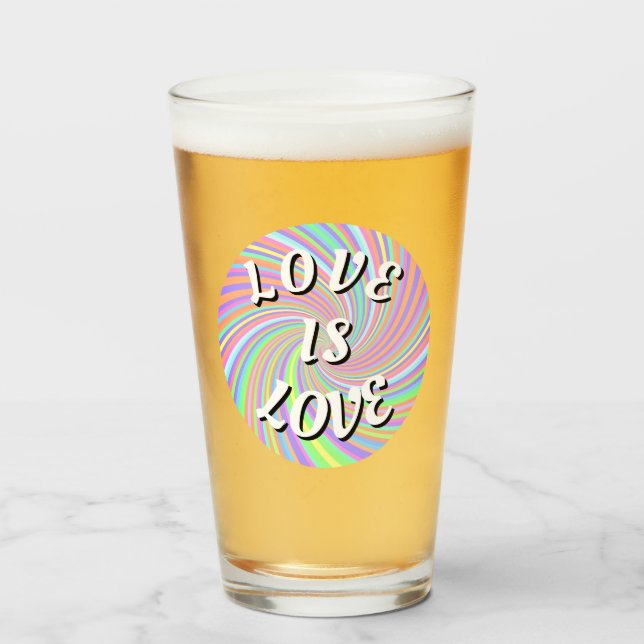Love Is Love Pride Glass (Front Filled)