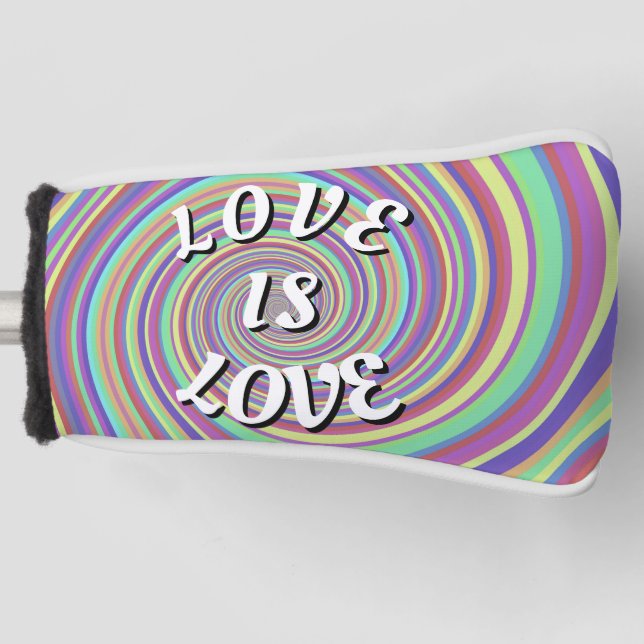 Love Is Love Pride Golf Head Cover (Front)