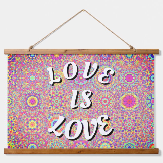 Love Is Love Pride Hanging Tapestry (Front)